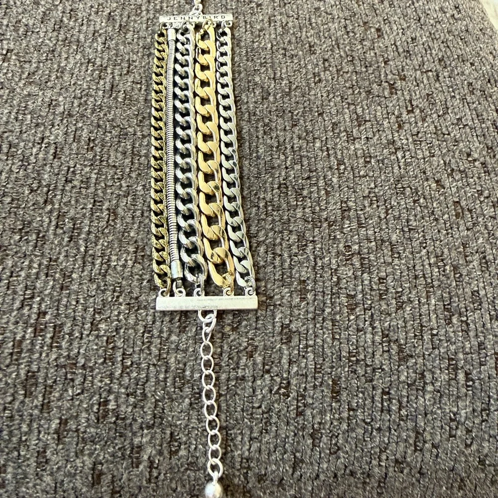 Jenny Bird Multi-Row Chain Bracelet in Gold and Silver Tones